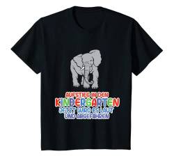 Kinder Kindergartenkind Elefant Aufstieg in den Kindergarten T-Shirt von Kindergarten Geschenke zum Kindergartenstart