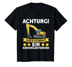 Kinder Kindergartenkind 2023 Bagger Kindergarten Junge T-Shirt von Kindergarten Kita Start Geschenk Kindergartenstart