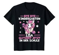 Kinder Bye Bye Kindergarten Lisa Glitzert Jetzt in der Schule T-Shirt von Kindergarten Verabschiedung Outfits für Mädchen