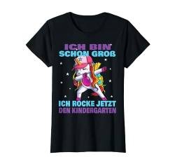 Kita Ich Rocke jetzt den Kindergarten Dabbing Unicorn T-Shirt von Kindergartengeschenk Kindergartentüte Mädchen