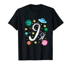 9. Geburtstag Weltraum Shirt 9 Jahre Astronaut Geschenke T-Shirt von Kindergeburtstag Astronauten Kostüm