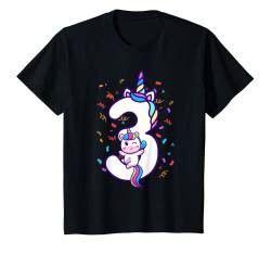 Kinder 3. Geburtstag Unicorn Mädchen 3 Jahre Einhorn Geschenk T-Shirt von Kindergeburtstag Fun Shirts für Jungen & Mädchen