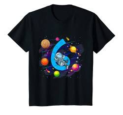 Kinder 6. Geburtstag Astronaut Jungen Mädchen Geschenk 6 Jahre Alt T-Shirt von Kindergeburtstag Fun Shirts für Jungen & Mädchen