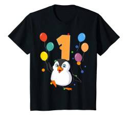 Kinder 1. Geburtstag Kindergeburtstag 1 Jahre Pinguin T-Shirt von Kindergeburtstag Geburtstagsshirt Jungen Mädchen