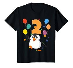 Kinder 2. Geburtstag Kindergeburtstag 2 Jahre Pinguin T-Shirt von Kindergeburtstag Geburtstagsshirt Jungen Mädchen