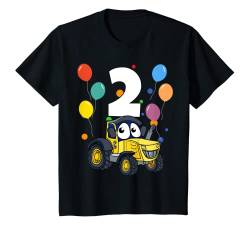 Kinder 2. Geburtstag Kindergeburtstag 2 Jahre Traktor T-Shirt von Kindergeburtstag Geburtstagsshirt Jungen Mädchen