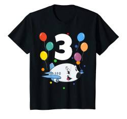 Kinder 3. Geburtstag Kindergeburtstag 3 Jahre Flugzeug T-Shirt von Kindergeburtstag Geburtstagsshirt Jungen Mädchen