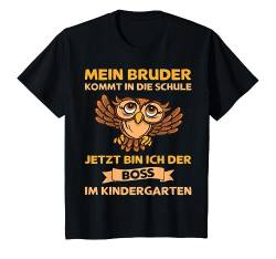 Kinder Eule Bruder Schwester Schule Kindergarten Junge Mädchen T-Shirt von Kindergeburtstag Kindergarten Jungen und Mädchen
