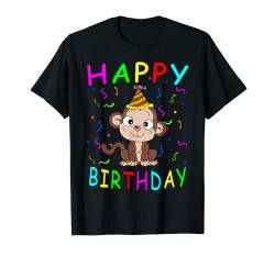 Happy Birthday Kindergeburtstag Baby Affe T-Shirt von Kindergeburtstag Niedliche Designs Geschenke