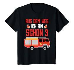 Kinder 3. Geburtstag Feuerwehr Feuerwehrauto Ich Bin Schon 3 T-Shirt von Kindergeburtstag Outfits Jungen & Mädchen by RoLi
