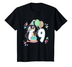 Kinder Geburtstagsoutfit Pinguin 9 Jahre alt 9. Geburtstag T-Shirt von Kindergeburtstag Outfits für Jungen und Mädchen