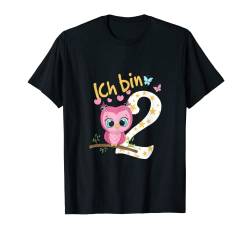 Children's Birthday Owl 2 Birthday Girl 2 Years Ich bin 2 T-Shirt von Kindergeburtstag T-Shirts Jungen & Mädchen by KaMi