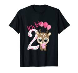 Children's Deer Birthday Shirt Fawn 2 Birthday Girl 2 Years T-Shirt von Kindergeburtstag T-Shirts Jungen & Mädchen by KaMi