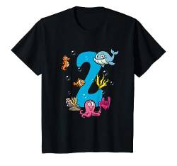 Kinder 2. Geburtstag Für Jungen Und Mädchen 2 Jahre Fische T-Shirt von Kindergeburtstag T-Shirts Jungen & Mädchen by KaMi