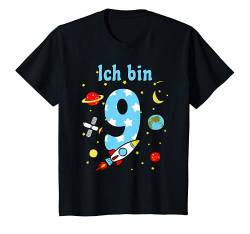 Kinder 9. Geburtstag Shirt Rakete Jungen 9 Jahre Weltraum T-Shirt von Kindergeburtstag T-Shirts Jungen & Mädchen by KaMi