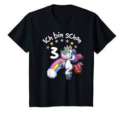 Kinder Einhorn 3. Geburtstag Mädchen Regenbogen Ich Bin 3 Jahre T-Shirt von Kindergeburtstag T-Shirts Jungen & Mädchen by KaMi