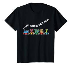 Kinder Eisenbahn Shirt 2. Geburtstag Jungen Ich bin 2 Jahre Zug T-Shirt von Kindergeburtstag T-Shirts Jungen & Mädchen by KaMi