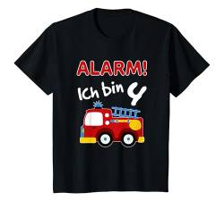 Kinder Feuerwehrauto T-Shirt 4. Geburtstag Jungen 4 Jahre Shirt T-Shirt von Kindergeburtstag T-Shirts Jungen & Mädchen by KaMi