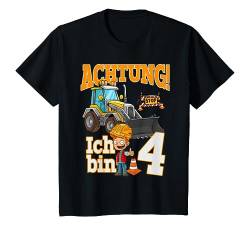 Kinder Geburtstagsshirt 4 Jahre Baustelle 4 Geburtstag Junge Bagger T-Shirt von Kindergeburtstag T-Shirts Jungen & Mädchen by KaMi