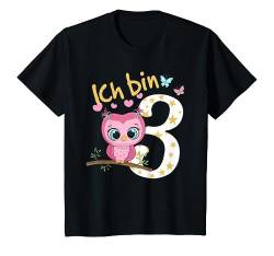 Kinder Geburtstagsshirt Eule 3 Geburtstag Mädchen 3 Jahre Ich bin 3 T-Shirt von Kindergeburtstag T-Shirts Jungen & Mädchen by KaMi