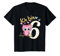 Kinder Geburtstagsshirt Eule 6 Geburtstag Mädchen 6 Jahre Ich bin 6 T-Shirt von Kindergeburtstag T-Shirts Jungen & Mädchen by KaMi