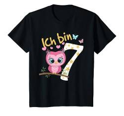 Kinder Geburtstagsshirt Eule 7 Geburtstag Mädchen 7 Jahre Ich bin 7 T-Shirt von Kindergeburtstag T-Shirts Jungen & Mädchen by KaMi