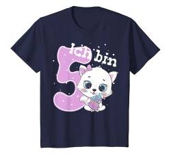 Kinder Geburtstagsshirt Kleine Katze 5 Geburtstag Mädchen 5 Jahre T-Shirt von Kindergeburtstag T-Shirts Jungen & Mädchen by KaMi