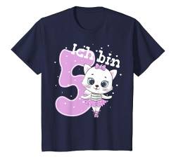 Kinder Kätzchen Geburtstag Hemd Katze 5. Geburtstag Mädchen 5 Jahre T-Shirt von Kindergeburtstag T-Shirts Jungen & Mädchen by KaMi