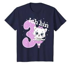 Kinder Kätzchen Geburtstagsshirt Katze 3 Geburtstag Mädchen 3 Jahre T-Shirt von Kindergeburtstag T-Shirts Jungen & Mädchen by KaMi