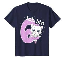 Kinder Kätzchen Geburtstagsshirt Katze 6 Geburtstag Mädchen 6 Jahre T-Shirt von Kindergeburtstag T-Shirts Jungen & Mädchen by KaMi