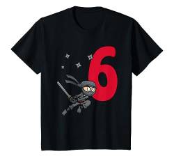 Kinder Ninja T-Shirt 6. Geburtstag Für Jungen 6 Jahre Shirt T-Shirt von Kindergeburtstag T-Shirts Jungen & Mädchen by KaMi