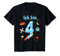 Kinder Rakete T-Shirt 4. Geburtstag Geschenk Junge 4 Jahre Shirt T-Shirt von Kindergeburtstag T-Shirts Jungen & Mädchen by KaMi