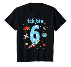 Kinder Rakete T-Shirt 6. Geburtstag Geschenk Junge 6 Jahre Shirt T-Shirt von Kindergeburtstag T-Shirts Jungen & Mädchen by KaMi