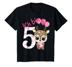 Kinder Reh Geburtstagsshirt Rehkitz 5 Geburtstag Mädchen 5 Jahre T-Shirt von Kindergeburtstag T-Shirts Jungen & Mädchen by KaMi