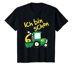 Kinder Traktor T-Shirt 6. Geburtstag Junge 6 Jahre Shirt Trecker von Kindergeburtstag T-Shirts Jungen & Mädchen by KaMi