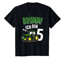 Kinder Kinder Geburtstagsshirt 5 Jahre Traktor 5. Geburtstag Jungen T-Shirt von Kindergeburtstag T-Shirts Jungen & Mädchen by VALI