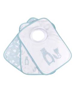 Kindsgard Schlupflätzchen happaklat - 3er-Pack Blau - Schnelles An- & Ausziehen - Lätzchen Baby - Spucktücher Baby - Waschbar bis 40°C von Kindsgard