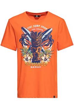 King Kerosin Herren Classic T-Shirt | Kurzarm Shirt | Basic Shirt | Regular Fit | Front-Print | Retro | Vintage | Rockabilly | Reine Baumwolle | Hawaii | Tikki | Surf Tiki Surf Shop von King Kerosin