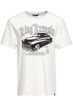 King Kerosin Herren Classic T-Shirt | Kurzarm Shirt | Regular Fit | Front-Print | Retro | Vintage | Rockabilly | Reine Baumwolle California Greaser von King Kerosin