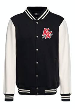 King Kerosin Herren College Sweatjacke | Regular Fit | Stickereien | Sweat | Street Rebel | Rockabilly | Rippbund | Vintage | Retro | Baseball | Sweatjacke | Streetwear Street Rebel von King Kerosin