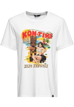 King Kerosin Herren T-Shirt | Tiki | Hawaii | Kon-Tiki | Hula | 50S | Rockabilly | Vintage | Artwork Kon-Tiki von King Kerosin