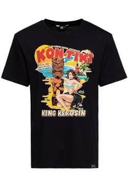 King Kerosin Herren T-Shirt | Tiki | Hawaii | Kon-Tiki | Hula | 50S | Rockabilly | Vintage | Artwork Kon-Tiki von King Kerosin