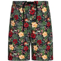 King Kerosin - Rockabilly Badeshort - Hawaiian Style Swim Shorts - S bis 3XL - für Männer - Größe XL - schwarz von King Kerosin