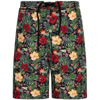 King Kerosin - Rockabilly Badeshort - Hawaiian Style Swim Shorts - S bis 3XL - für Männer - Größe XXL - schwarz von King Kerosin