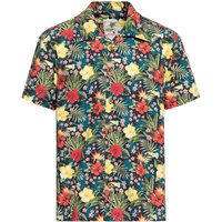 King Kerosin - Rockabilly Kurzarmhemd - Tropical Hawaiian Style Shirt - M bis 4XL - für Männer - Größe XXL - schwarz von King Kerosin