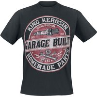 King Kerosin - Rockabilly T-Shirt - Garage Built - S bis 3XL - für Männer - Größe 3XL - schwarz von King Kerosin