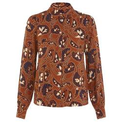 King Louie Damen Bluse Maisie Blouse Cecilia (44, 554 Spicy Brown) von King Louie