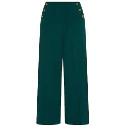 King Louie Damen Hose Pia Culotte Milano Uni (as3, Alpha, m, Regular, Long, 200 Pine Green) von King Louie