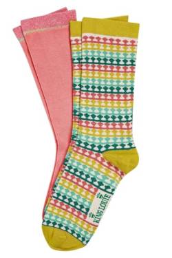 King Louie Damen Socken 2 Paare im Set Boyd (DE/NL/SE/PL, Numerisch, 35, 38, Regular, Regular, 883 Light Yellow) von King Louie