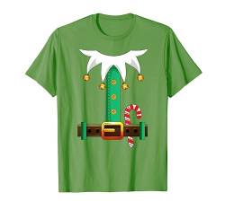 Santa's Elf Costume Novelty Family Christmas Holiday Green T-Shirt von King Of Tees